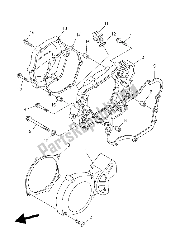 Toutes les pièces pour le Couvercle De Carter 1 du Yamaha YZ 85 SW LW 2004