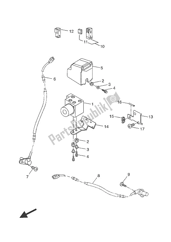 Tutte le parti per il Elettrico 3 del Yamaha YP 400 RA 2016