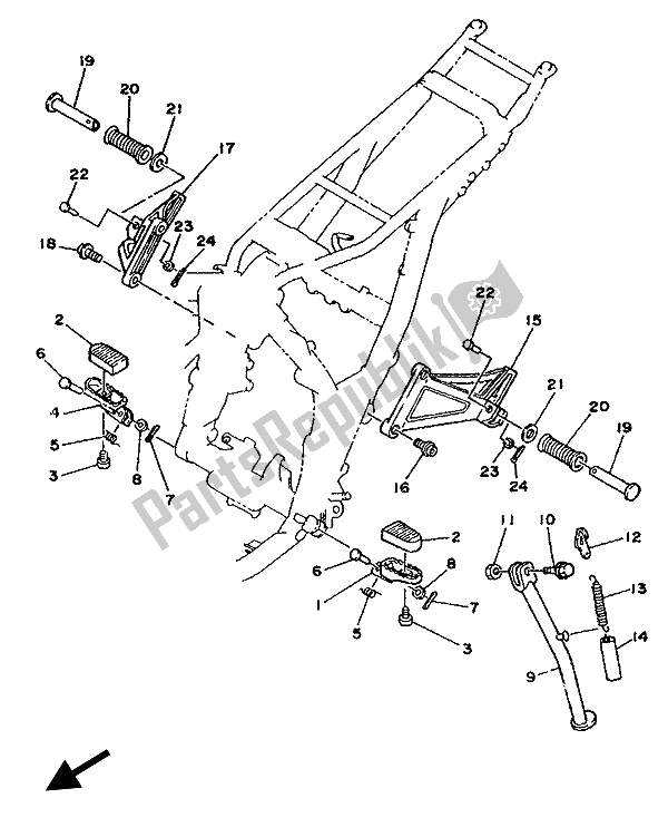 Todas las partes para Soporte Y Reposapiés de Yamaha XTZ 750 Supertenere 1993