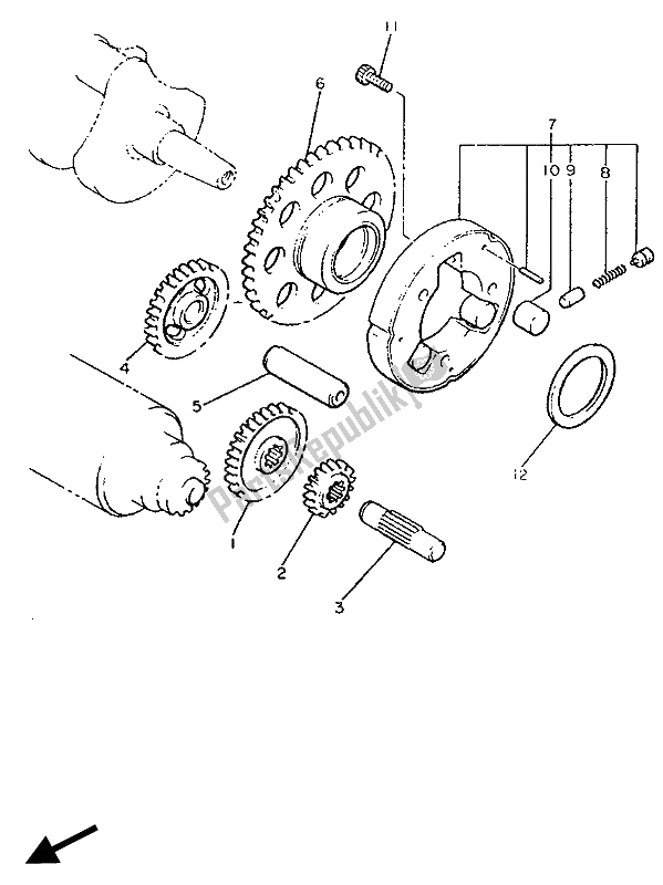 Toutes les pièces pour le Embrayage De Démarrage du Yamaha XVZ 13 TD Venture Royal 1300 1990