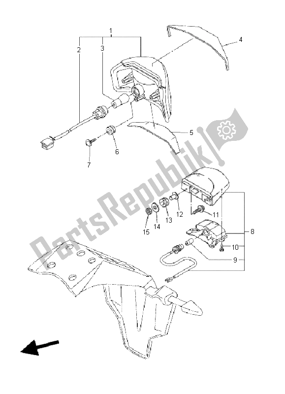 Toutes les pièces pour le Feu Arrière du Yamaha FZ1 S Fazer 1000 2006