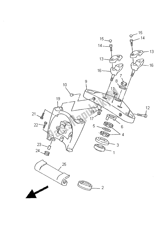 Toutes les pièces pour le Pilotage du Yamaha XVZ 1300A Royalstar 2000