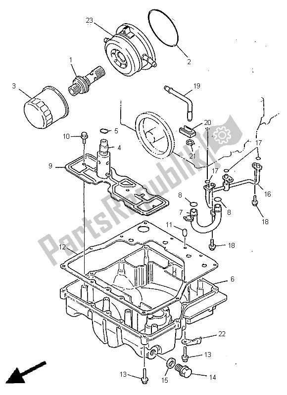 Toutes les pièces pour le Nettoyant Huile du Yamaha GTS 1000 1998