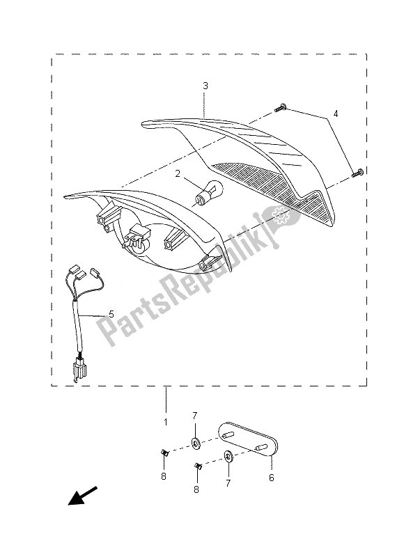 Tutte le parti per il Fanale Posteriore del Yamaha CW 50 2013