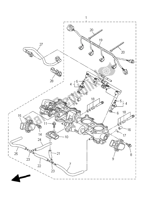 Todas las partes para Ingesta 2 de Yamaha YZF R1 1000 2009