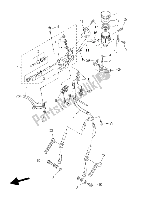 Tutte le parti per il Pompa Freno Anteriore del Yamaha YZF R6 600 2011