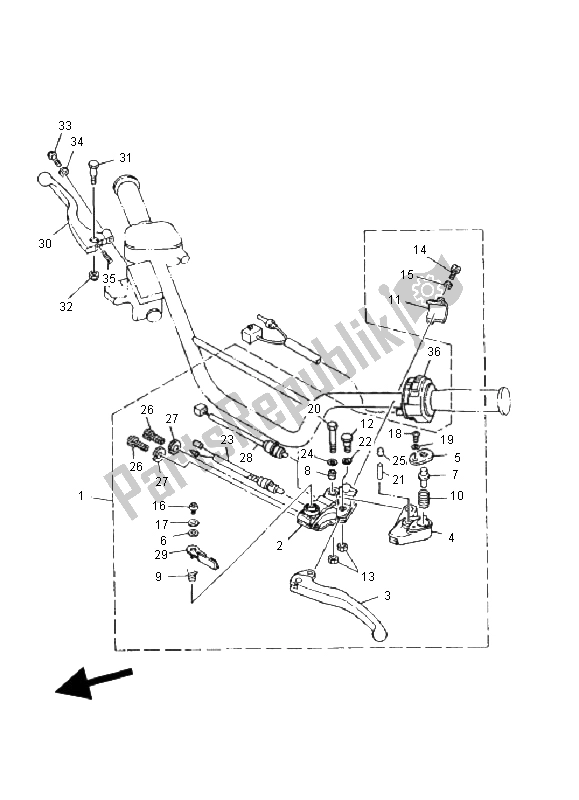 Todas las partes para Interruptor De Palanca Y Palanca de Yamaha YFM 350 FW Wolverine 4X4 2001