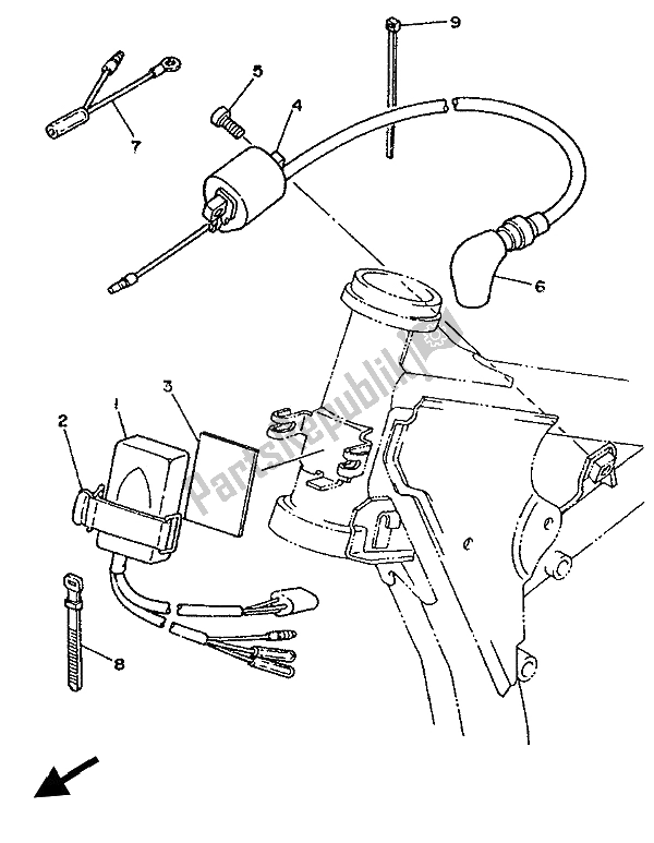 Todas las partes para Eléctrico 1 de Yamaha YZ 250 1989