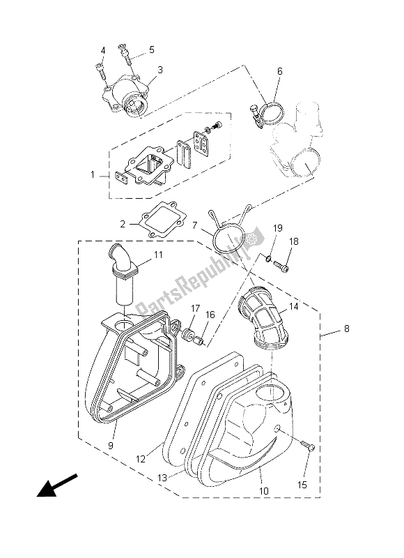 Toutes les pièces pour le Admission du Yamaha YN 50 2015