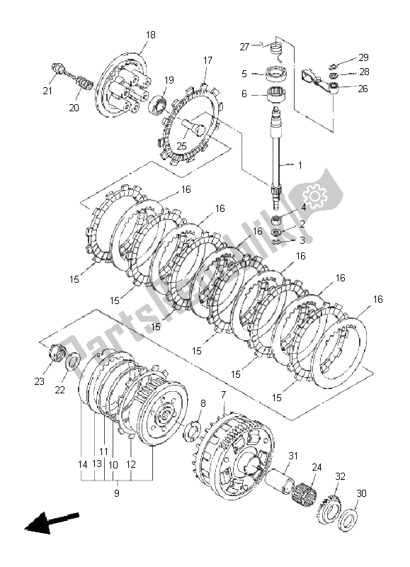 Tutte le parti per il Frizione del Yamaha FZ8 NA 800 2011