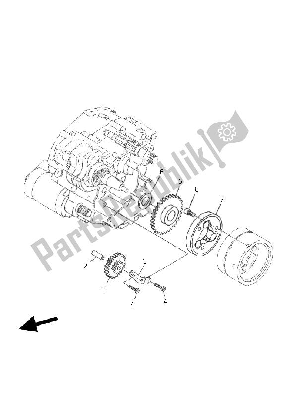 All parts for the Starter Clutch of the Yamaha TT R 125E SW LW 2011