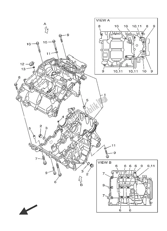 Tutte le parti per il Carter del Yamaha MT 03A 660 2016