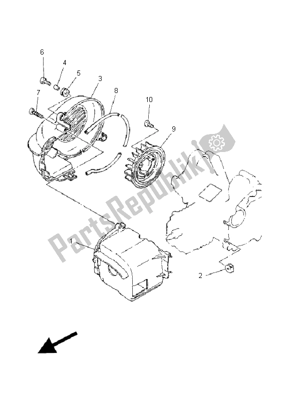 All parts for the Air Shoud & Fan of the Yamaha C 50R AC JOG 2011