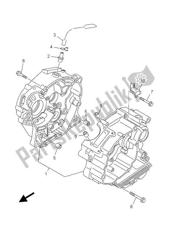 Todas as partes de Bloco Do Motor do Yamaha TT R 125 SW LW 2003