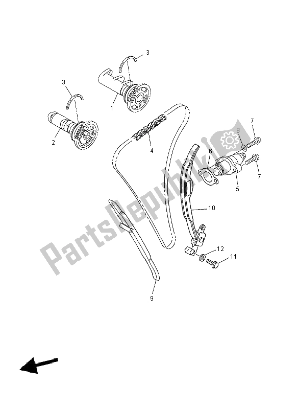 Tutte le parti per il Albero A Camme E Catena del Yamaha YZ 450F 2008