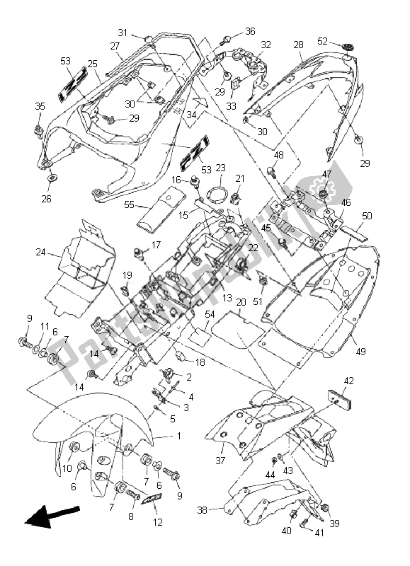 Toutes les pièces pour le Aile du Yamaha FZ1 NA Fazer 1000 2010