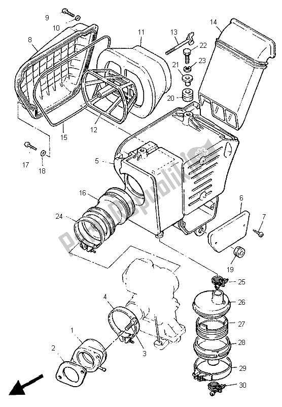 Wszystkie części do Wlot Yamaha SR 500 1995