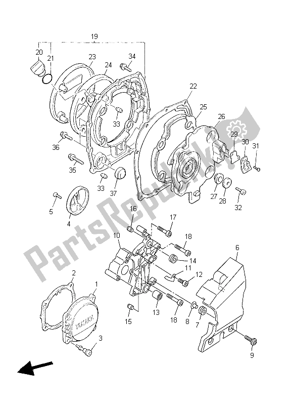 Toutes les pièces pour le Couvercle De Carter 1 du Yamaha XJR 1300 2006