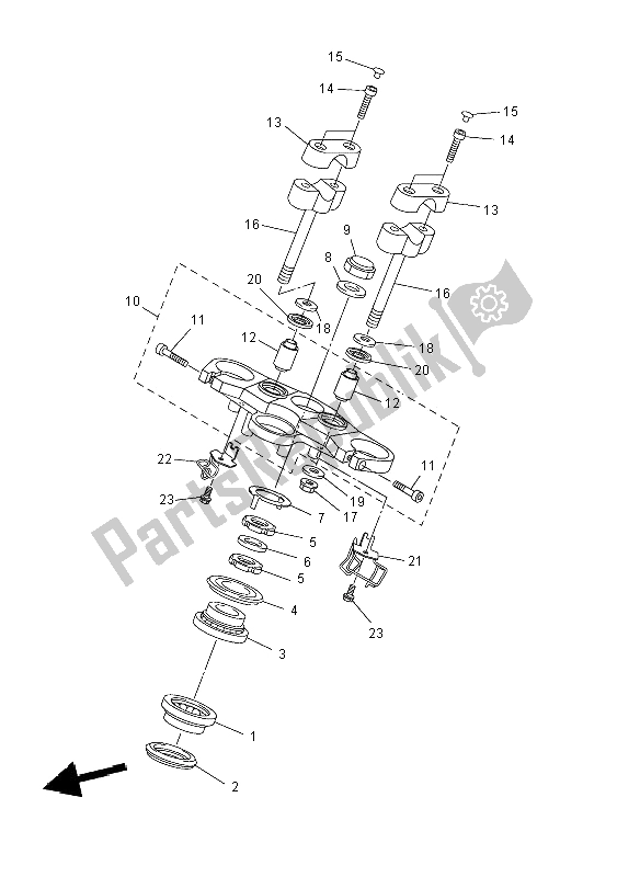 Toutes les pièces pour le Pilotage du Yamaha FZ8 S 800 2012