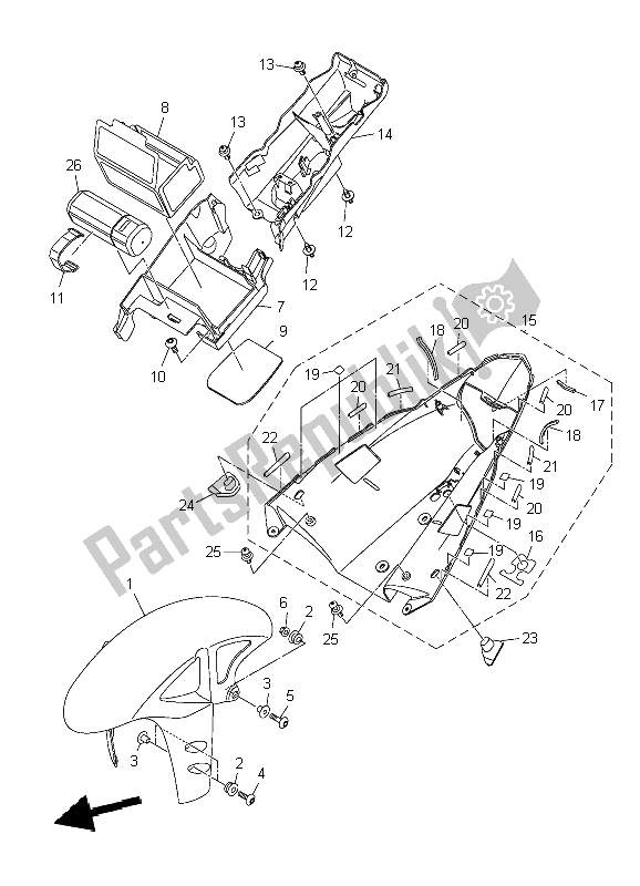 Todas las partes para Defensa de Yamaha YZF R1 1000 2009