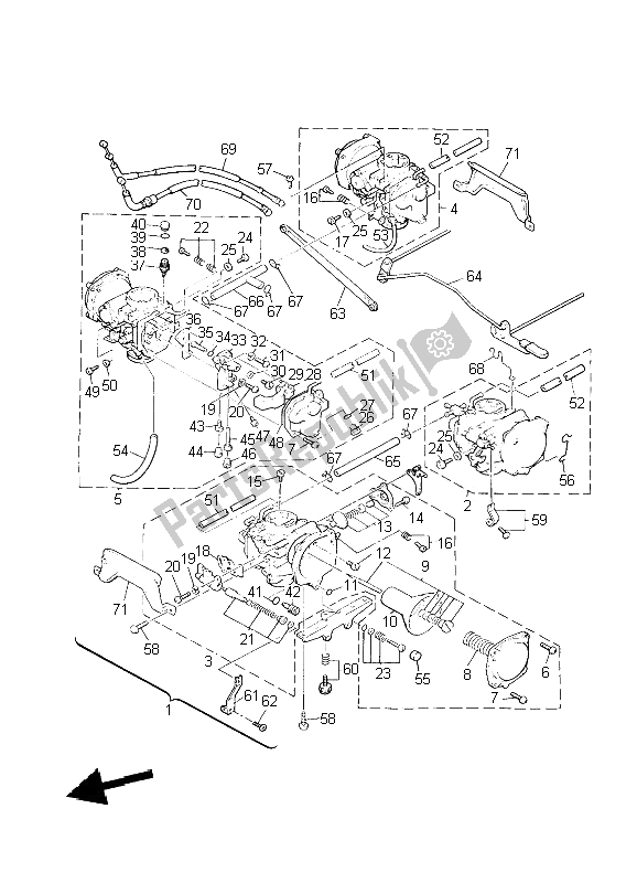 Toutes les pièces pour le Carburateur du Yamaha V MAX 12 1200 2002