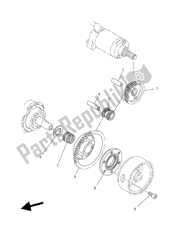 Todas las partes para Embrague De Arranque de Yamaha YFM 250R 2012