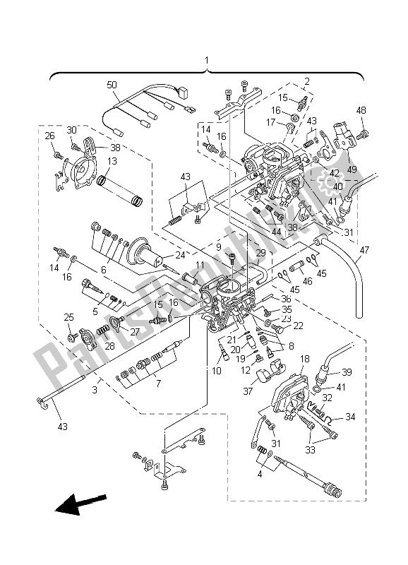 Todas las partes para Carburador de Yamaha XVS 650A Dragstar Classic 2006