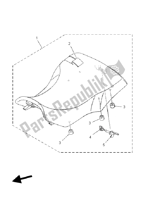 All parts for the Seat of the Yamaha YFM 350F Grizzly 4X4 IRS 2010