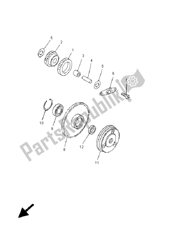 Todas las partes para Inicio de Yamaha YP 180E Majesty 2006