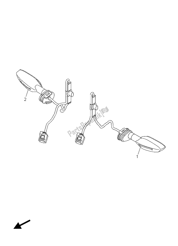 Todas las partes para Luz Intermitente de Yamaha YZF R1M 1000 2015