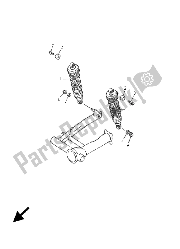 Tutte le parti per il Sospensione Posteriore del Yamaha V MAX 12 1200 2001