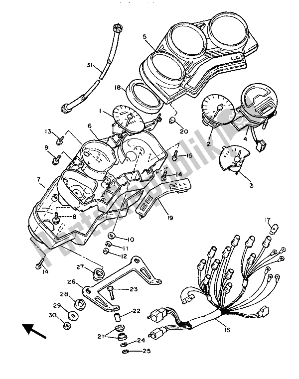 Tutte le parti per il Metro del Yamaha XJ 600 1989