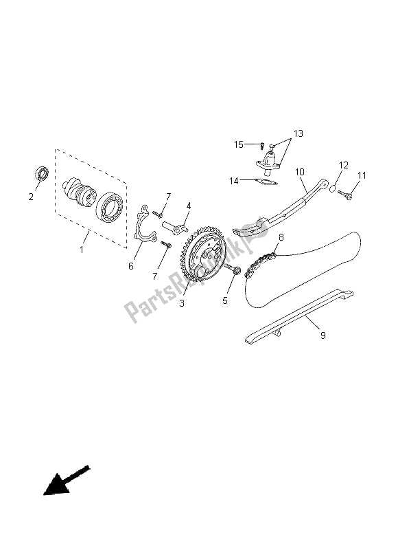 Toutes les pièces pour le Arbre à Cames Et Chaîne du Yamaha YP 125 RA 2014