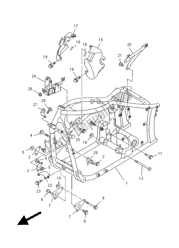 Toutes les pièces pour le Cadre du Yamaha XVS 650 Dragstar 2000