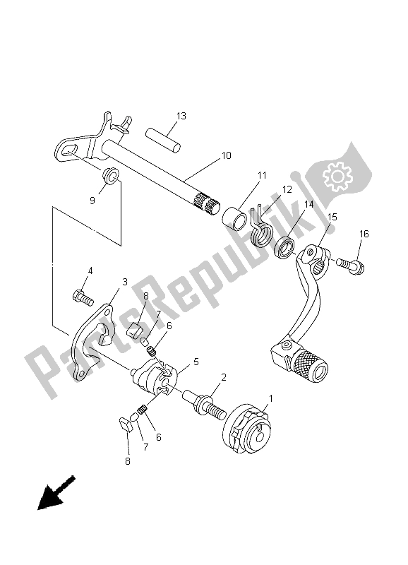 Toutes les pièces pour le Arbre De Changement du Yamaha YZ 250F 2005