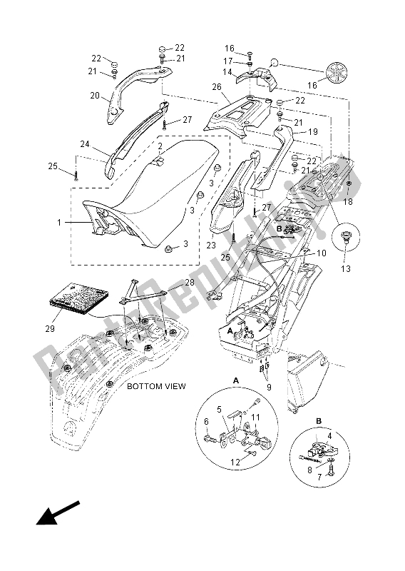 Wszystkie części do Siedzenie Yamaha XT 660Z Tenere 2012