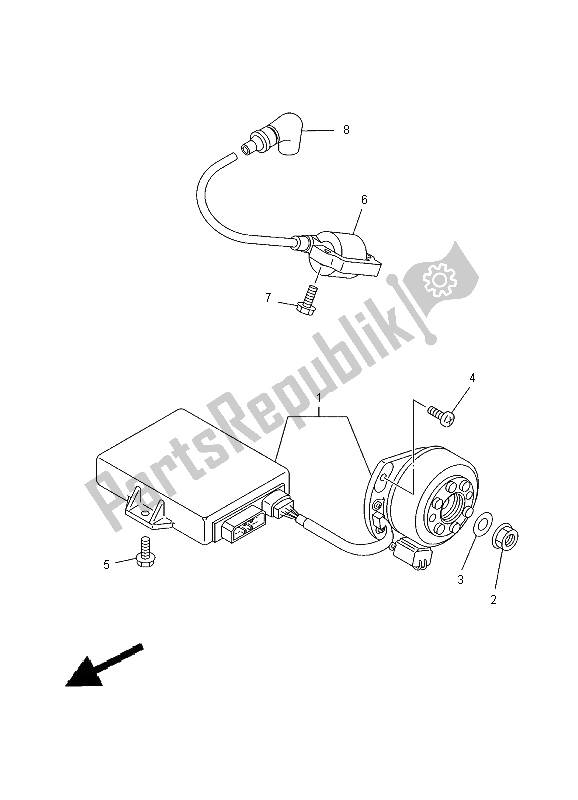 Toutes les pièces pour le Générateur du Yamaha TZ 125 2000