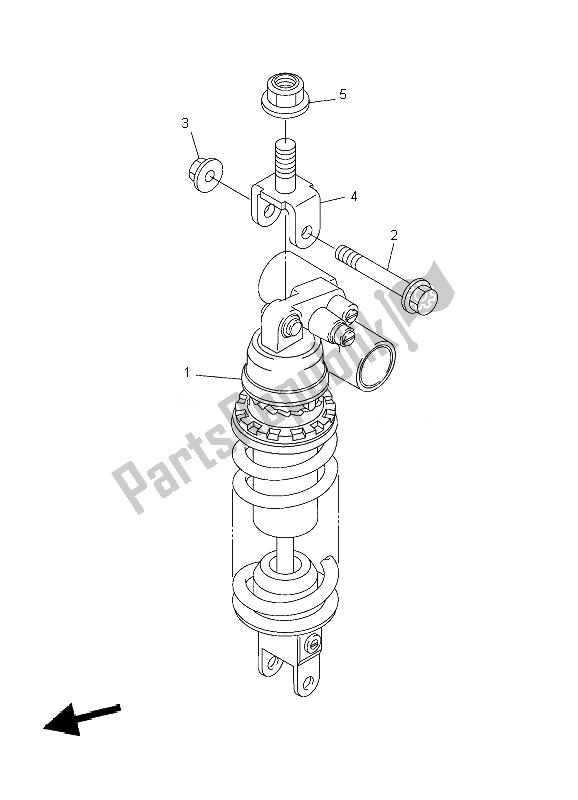 Todas las partes para Suspensión Trasera de Yamaha YZF R6 600 2007