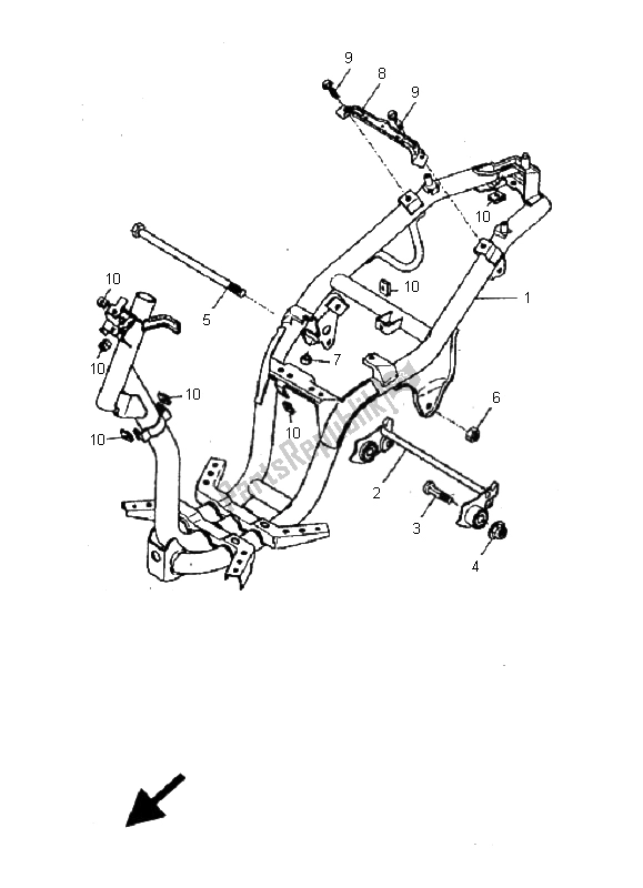 All parts for the Frame of the Yamaha YH 50 WHY 2006