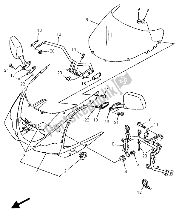 Tutte le parti per il Cowling 1 del Yamaha TZR 125 1995