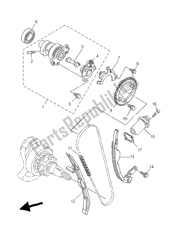 Tutte le parti per il Albero A Camme E Catena del Yamaha YFM 700F Grizzly FI EPS 4X4 2010