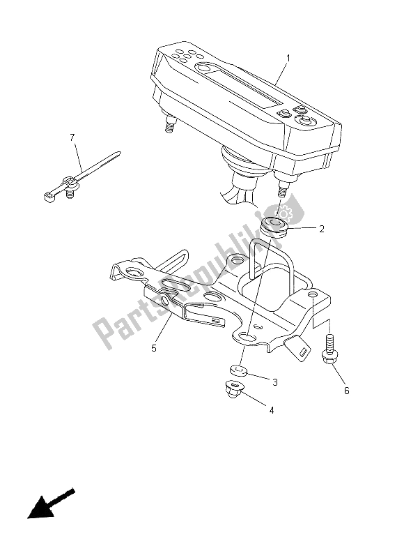 All parts for the Meter of the Yamaha WR 250R 2014