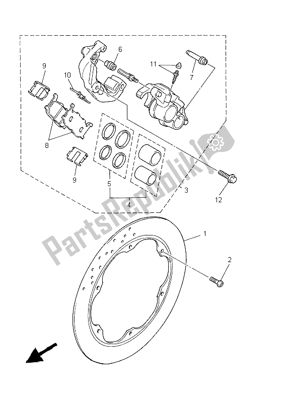 Tutte le parti per il Pinza Freno Anteriore del Yamaha XJ 600S Diversion 1997