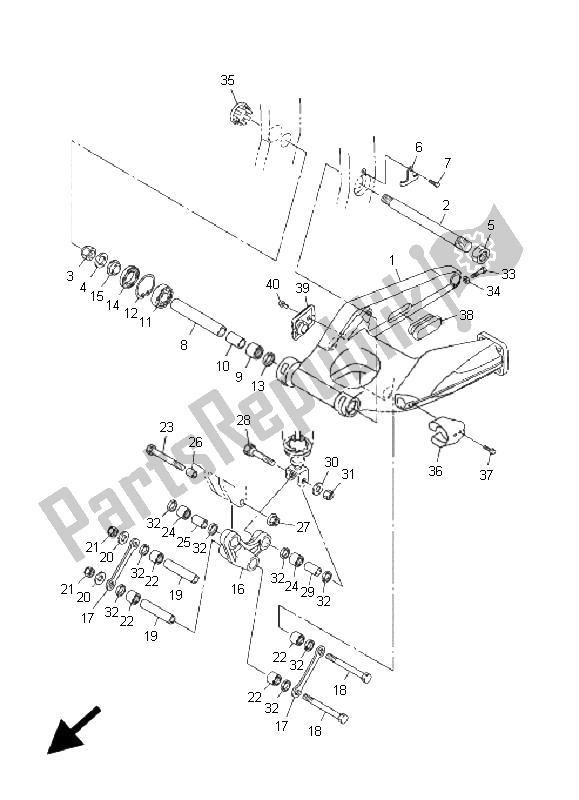 Todas las partes para Brazo Trasero de Yamaha FJR 1300 2001