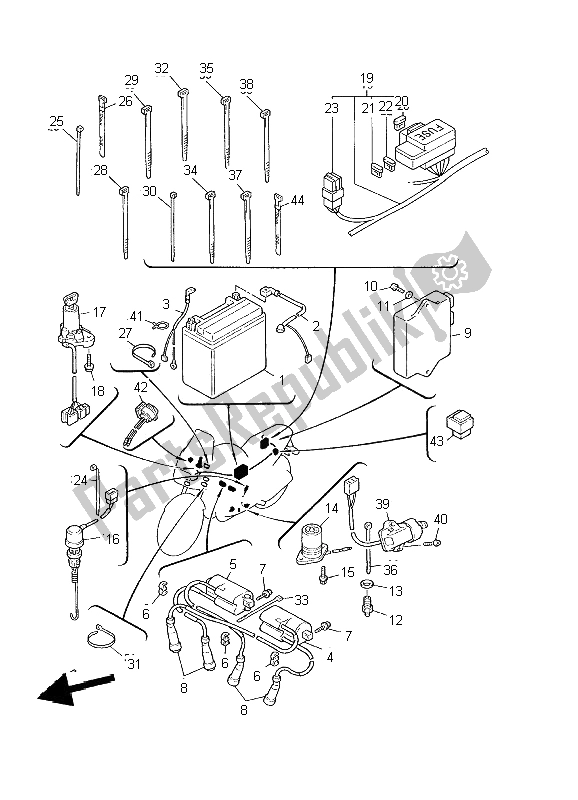 Tutte le parti per il Elettrico 2 del Yamaha XJ 900S Diversion 2002