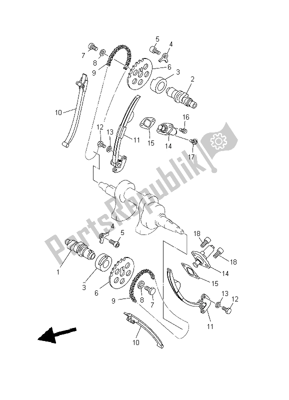 All parts for the Camshaft & Chain of the Yamaha XVS 125 Dragstar 2002