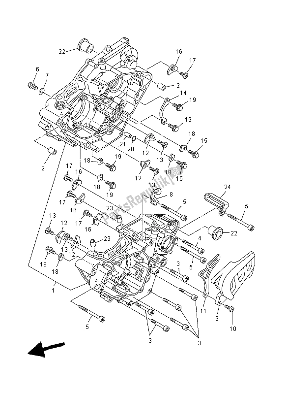 Todas as partes de Bloco Do Motor do Yamaha YZ 250F 2008