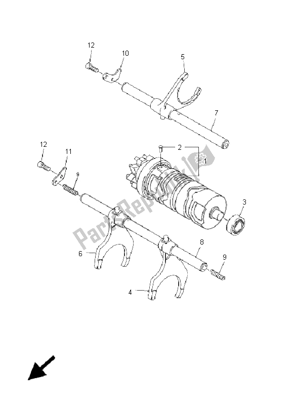 Toutes les pièces pour le Came Et Fourchette De Changement De Vitesse du Yamaha FZ1 S Fazer 1000 2008