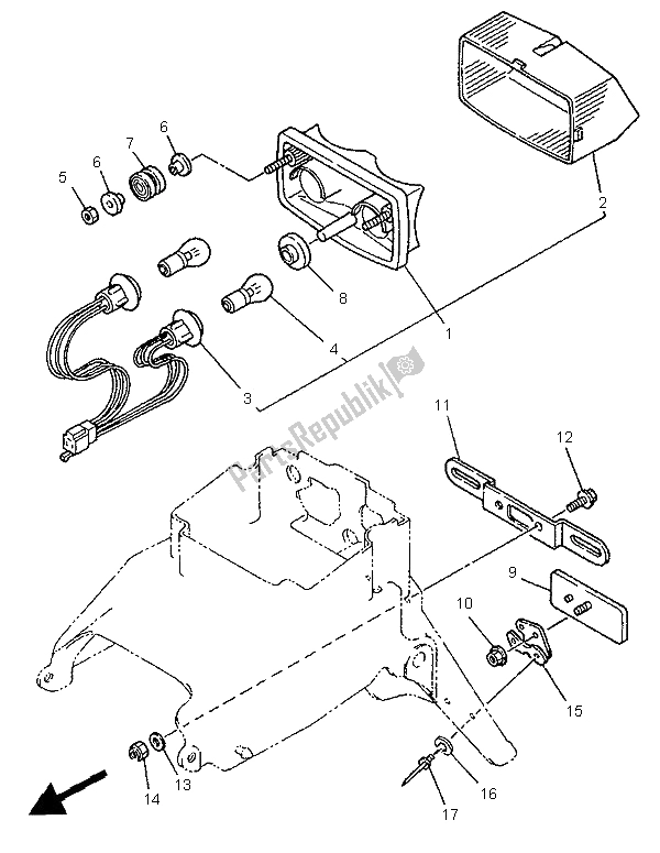 Todas las partes para Luz De La Cola de Yamaha XTZ 750 Super Tenere 1995