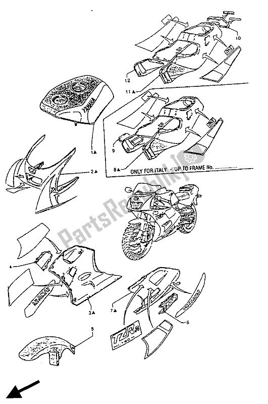 Toutes les pièces pour le Alterner du Yamaha TZR 125R 1992